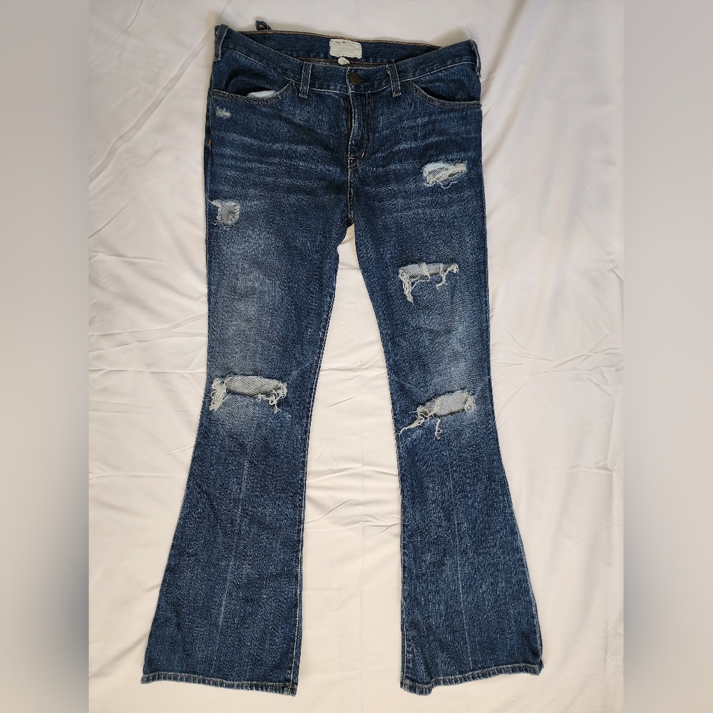 Current/Elliot ripped bootcut jeans